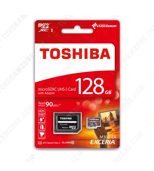 Toshiba Exceria Micro SDXC UHS-I 90MB/s 128GB Class 10 with Adapter
